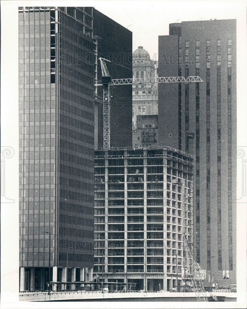 1979 Chicago, Illinois Illinois Center &amp; Hyatt Hotel Construction Press Photo - Historic Images