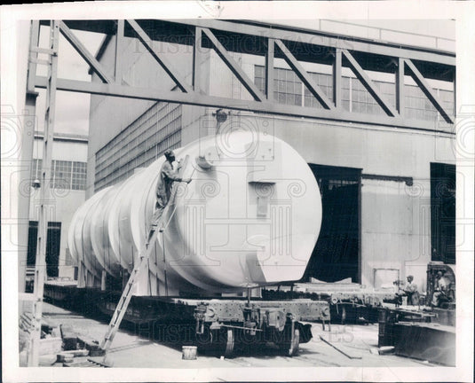 1959 Chicago Bridge & Iron Co. Liquid Oxygen Tank Press Photo - Historic Images