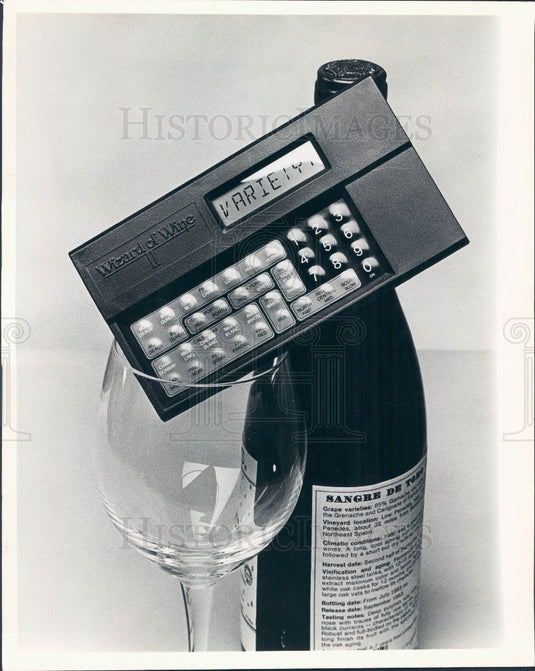 1985 The Wizard of Wine Computer That Rates Each Year's Harvest Press Photo - Historic Images