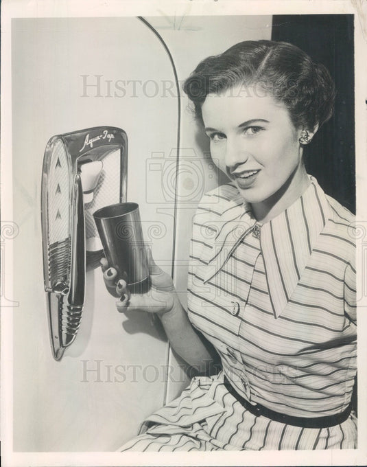 1953 Refrigerator Door Water Dispenser Press Photo - Historic Images