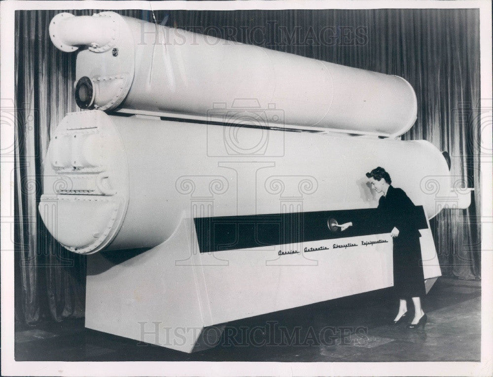 1955 Carrier Corp Absorption Refrigerating Machine for AC Systems Press Photo - Historic Images