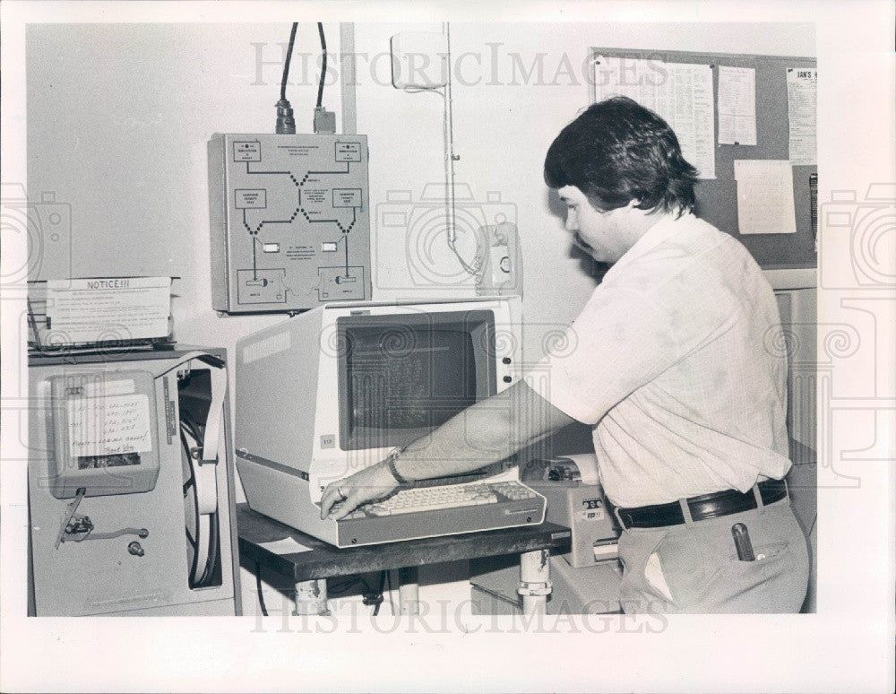 1979 St. Petersburg, Florida Times CRT for Getting Stock Reports Press Photo - Historic Images