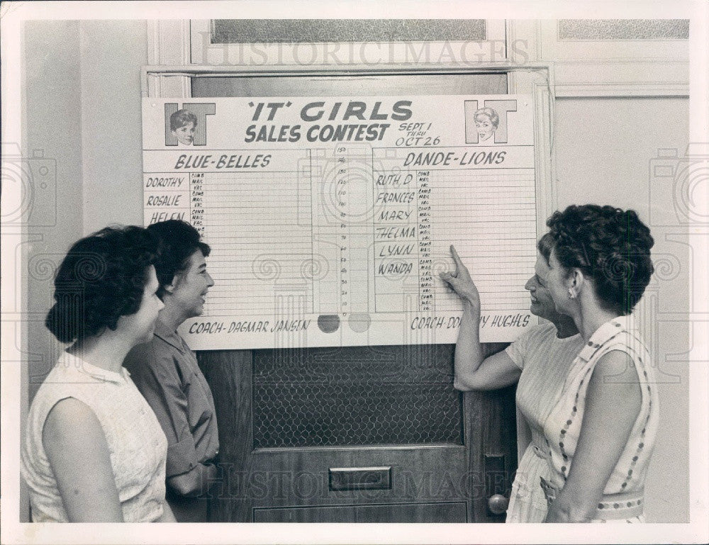 1962 St. Petersburg, Florida Times Circulation Dept Contest Board Press Photo - Historic Images