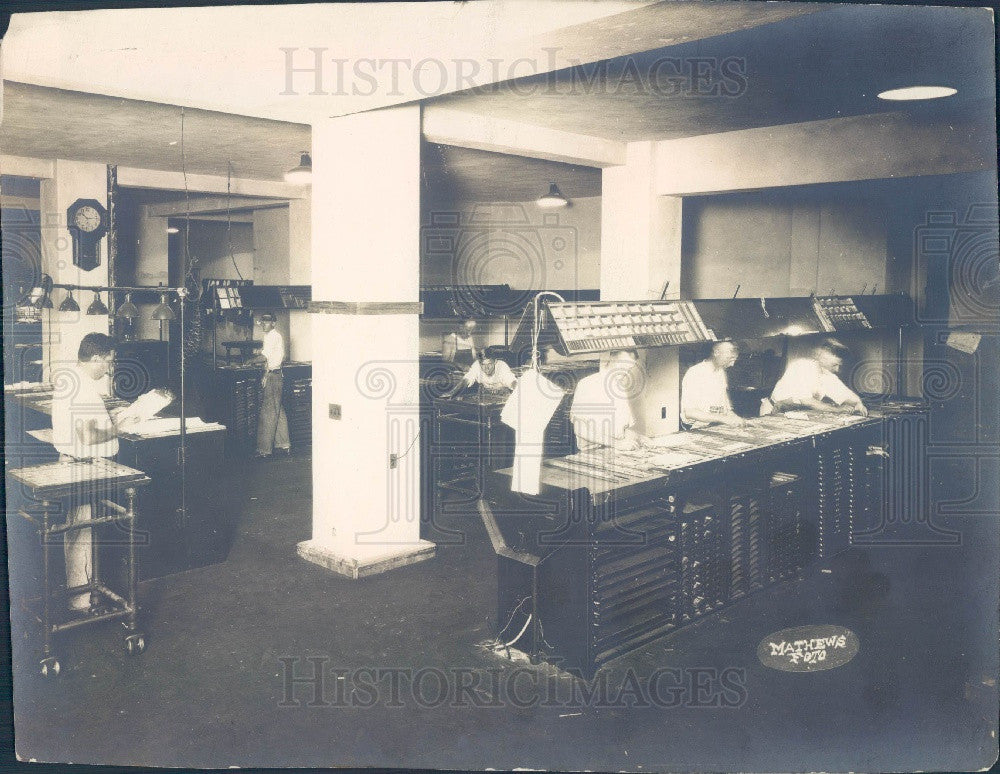 Undated St. Petersburg, Florida Times Composing Room Press Photo - Historic Images