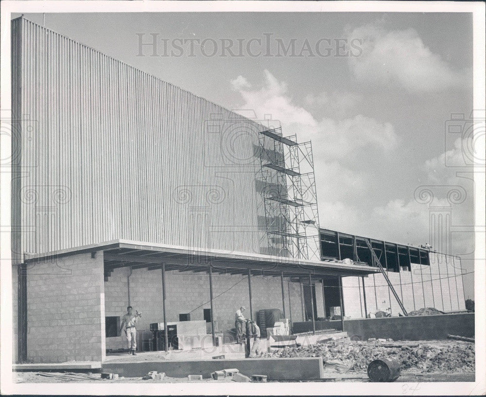 1958 St. Petersburg, Florida Times Building Construction Press Photo - Historic Images