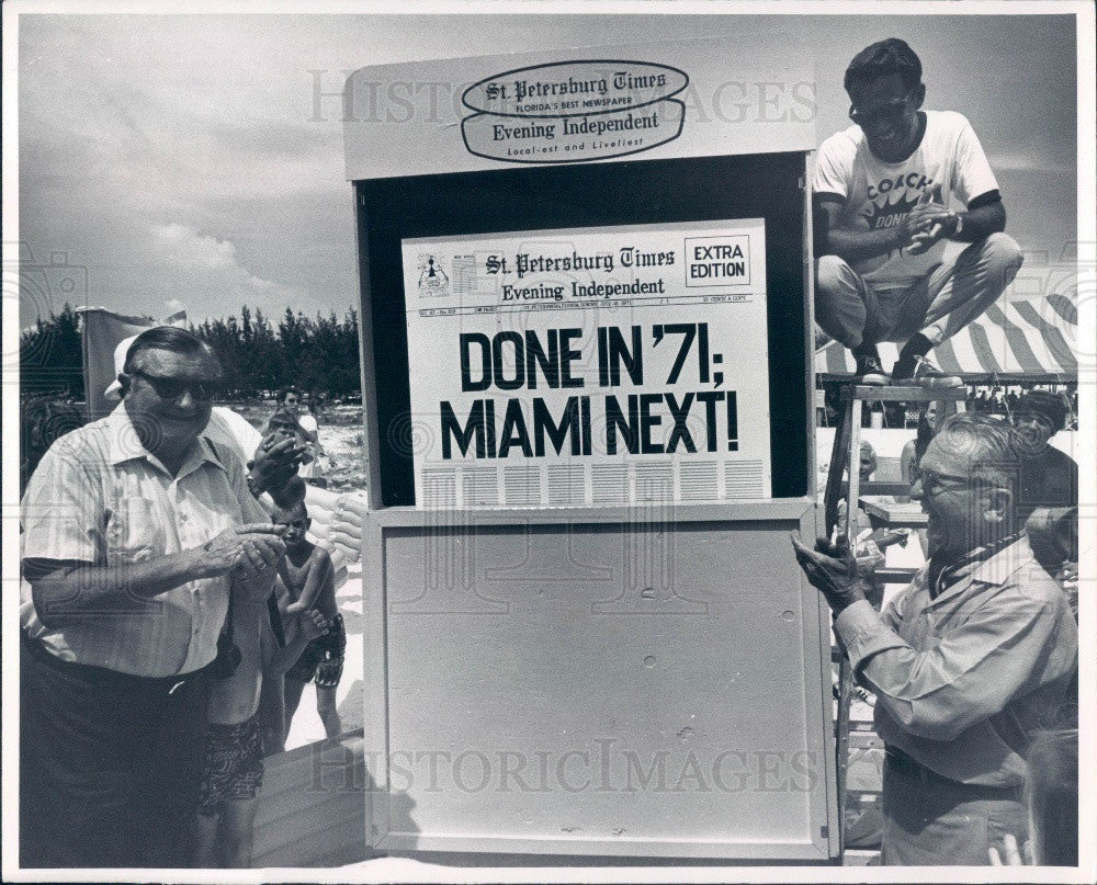 1971 St. Petersburg, Florida Times Circulation Box Press Photo - Historic Images