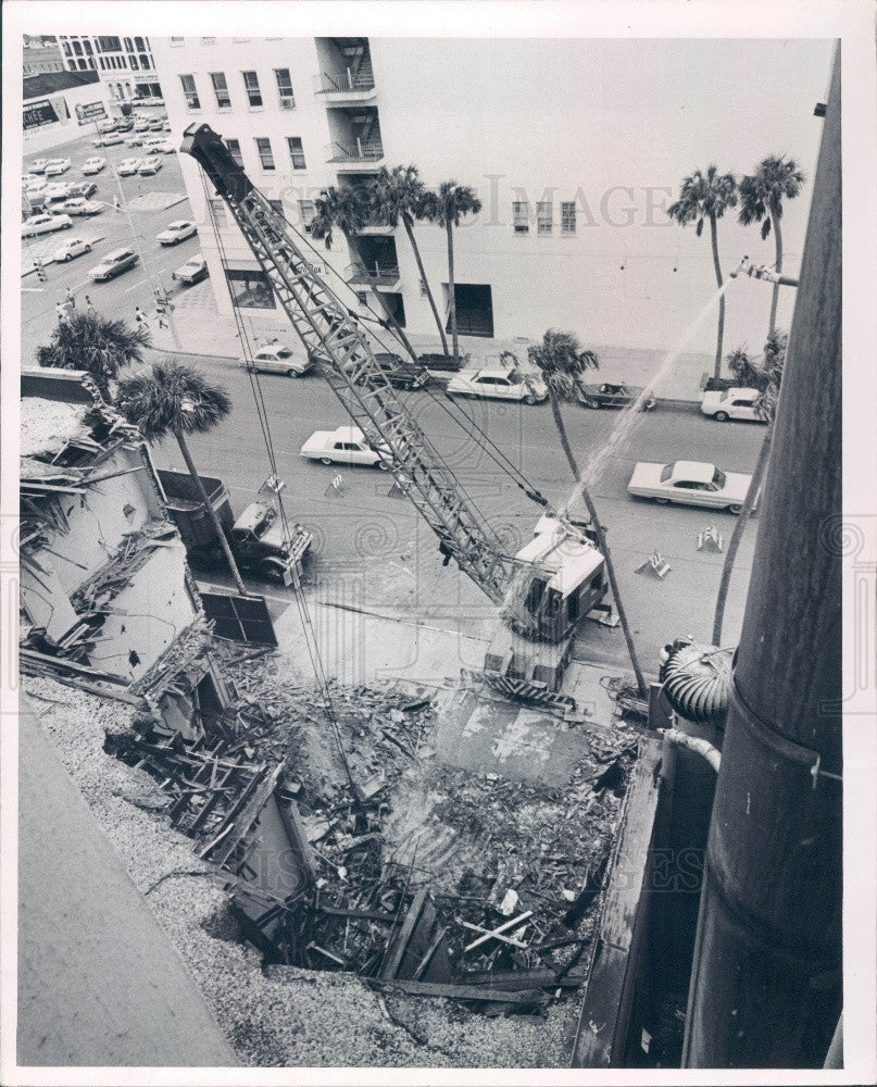 1966 St. Petersburg, Florida Times Old Downtown Building Demolished Press Photo - Historic Images