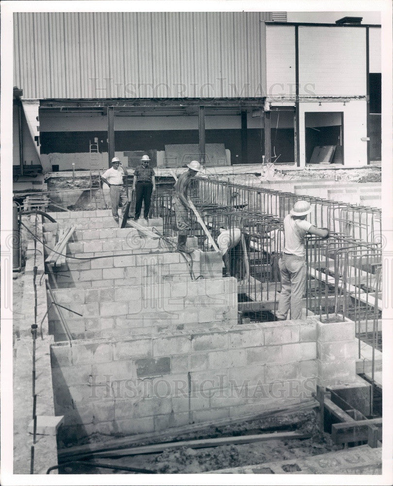 1968 St. Petersburg, Florida Times Downtown Building Construction Press Photo - Historic Images