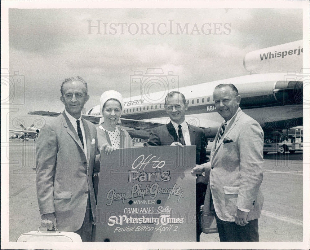 1966 St Petersburg FL Times Sales Winners Gerry &amp; Phyl Geraghty Press Photo - Historic Images