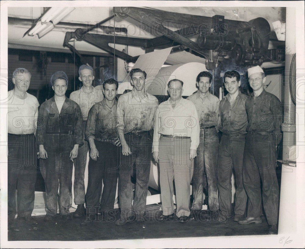 1950 St Petersburg, Florida Times Press Crew Press Photo - Historic Images