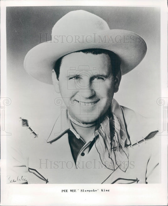 1955 Country Music Artist Pee Wee Slowpoke King Press Photo - Historic Images
