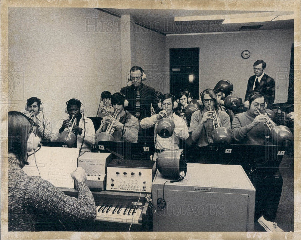 1973 Univ of Florida, Gainesville Attenuated Brass Instrument Lab Press Photo - Historic Images