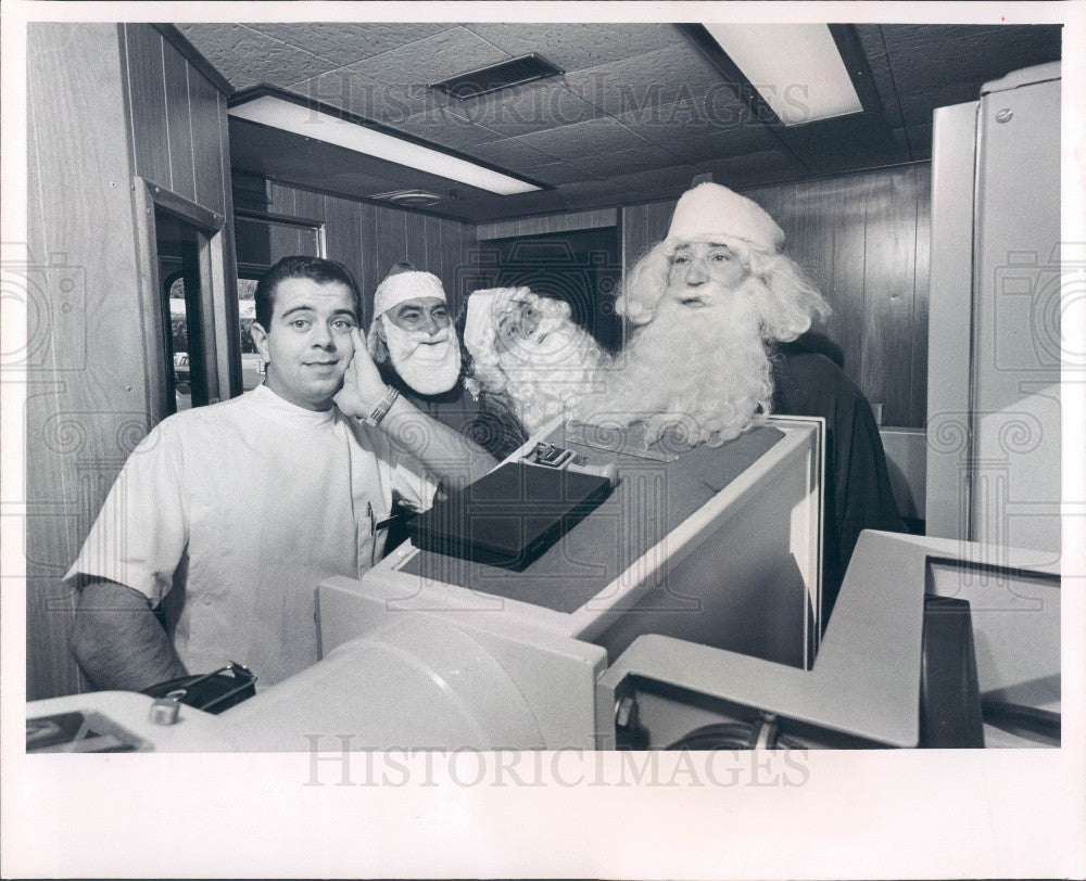 1964 Santa Clause Being X-rayed Press Photo - Historic Images