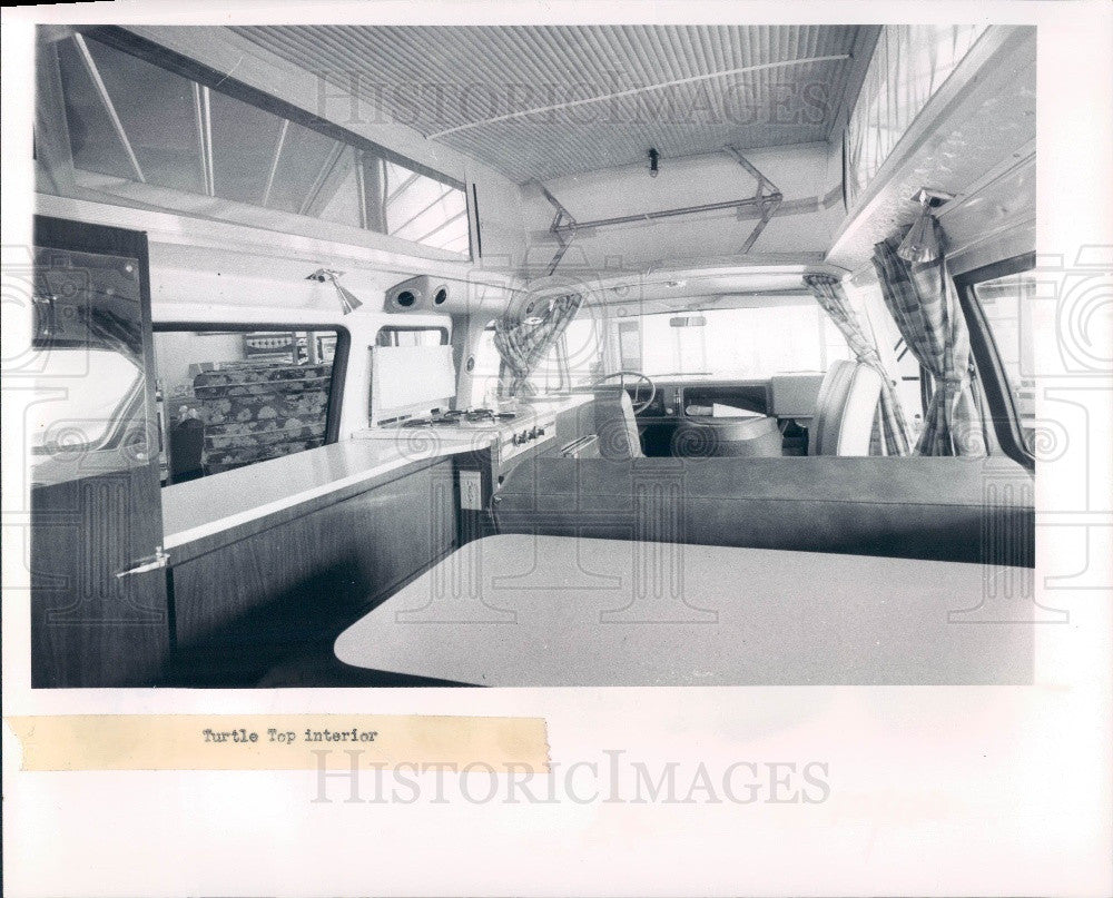 1970 St Petersburg Florida Turtle Top Camper Interior Press Photo - Historic Images