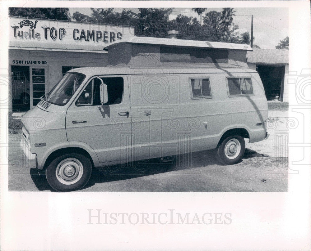 1970 St Petersburg Florida Turtle Top Camper Press Photo - Historic Images