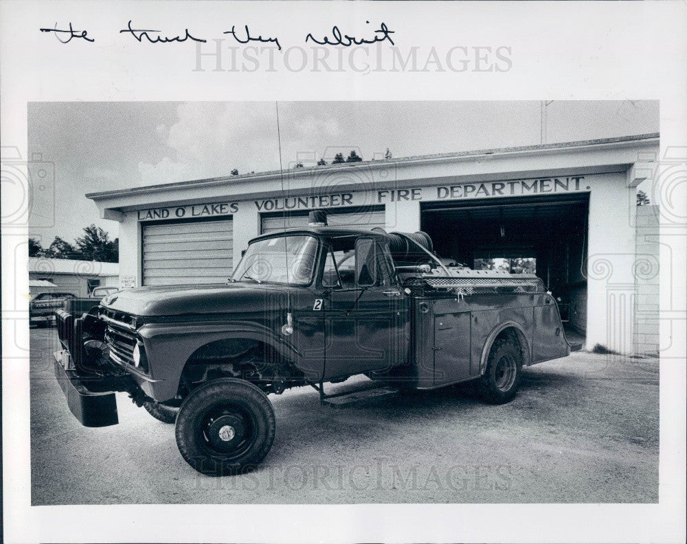 1981 Land O&#39;Lakes Florida Fire Department Press Photo - Historic Images