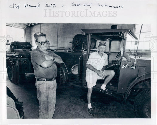 1987 Land O'Lakes Florida Fire Department Chief Charles Howard Press Photo - Historic Images