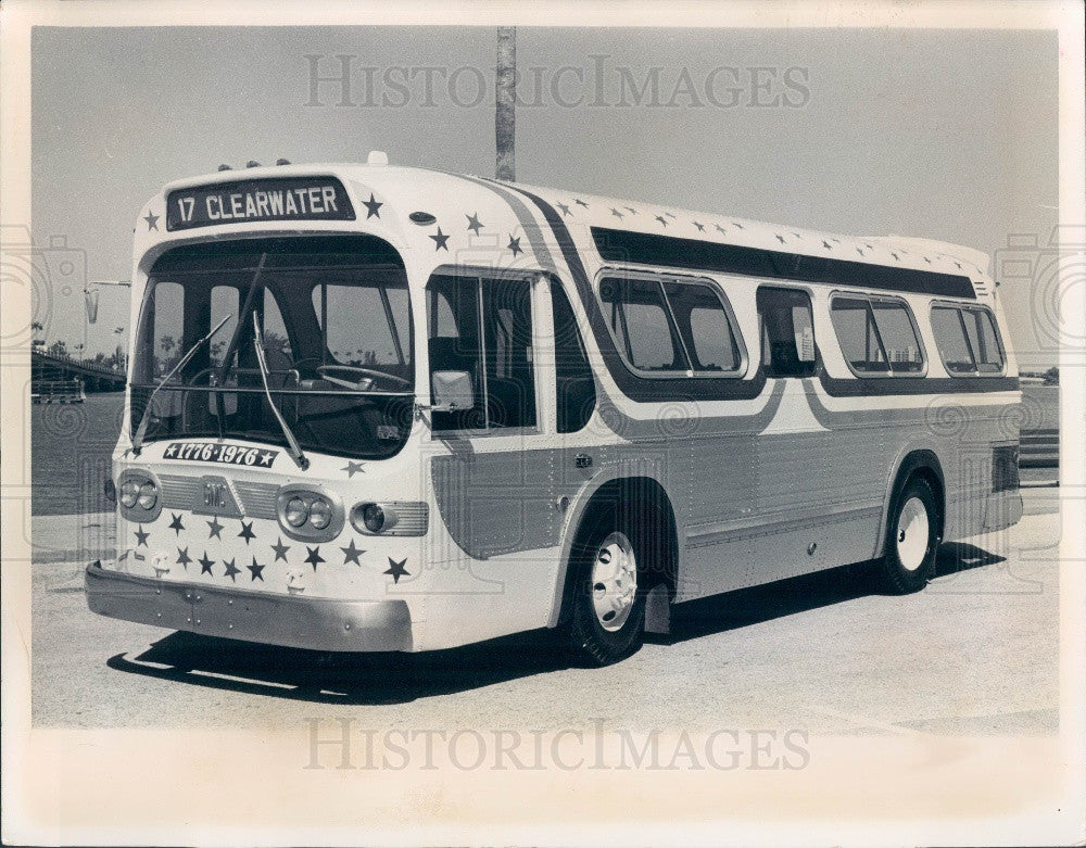 1976 Pinellas County, Florida Transit Authority Bicentennial Bus Press Photo - Historic Images