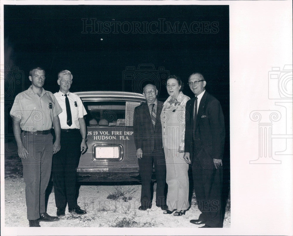 1972 Hudson, Florida US 19 Volunteer Fire Department Officers Press Photo - Historic Images