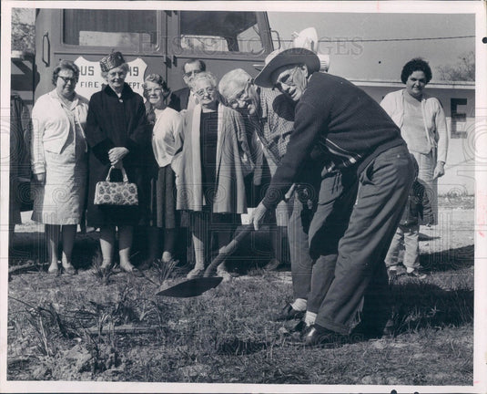 1967 Hudson Florida US 19 Volunteer Fire Dept Station Groundbreaking Press Photo - Historic Images