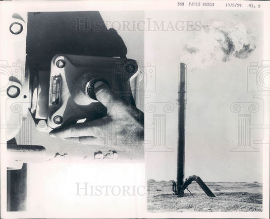 1959 Algerian Oil Pipeline Sahara Hassi-Messaout Press Photo - Historic Images