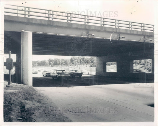 1962 Chicago IL Congress Expressway Radar Sensors Monitor Traffic Press Photo - Historic Images