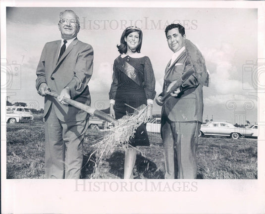 1965 Largo, Florida Tri-City Plaza Shopping Center Groundbreaking Press Photo - Historic Images