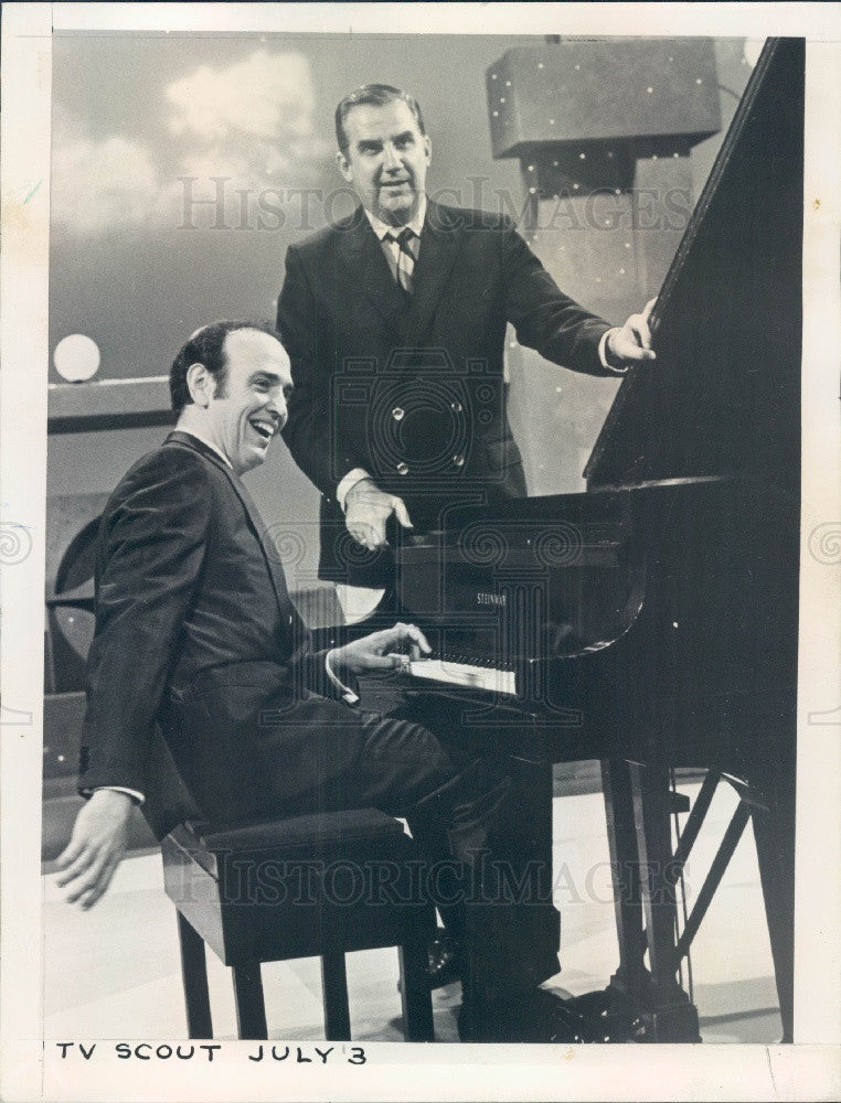 1968 Comedian Ed McMahon w/ Pianist Roger Williams Press Photo - Historic Images