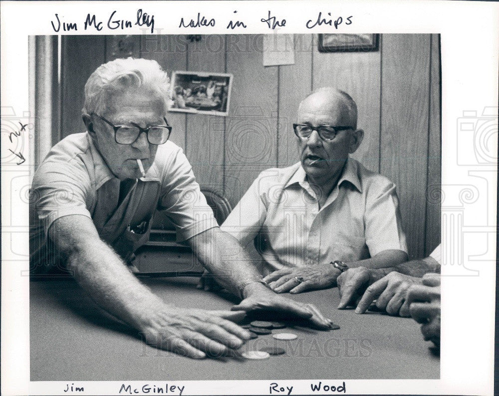 1983 Largo, Florida Largo 8, Senior Citizens Arrested for Gambling Press Photo - Historic Images