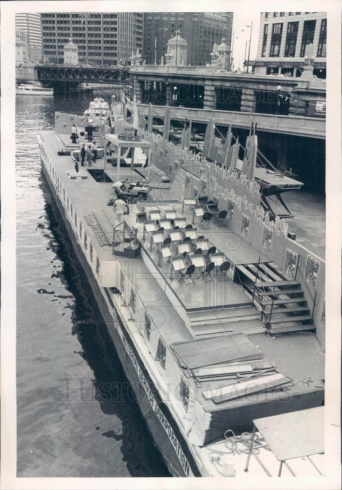 1976 Chicago International Trade Exposition Floating Stage Press Photo - Historic Images