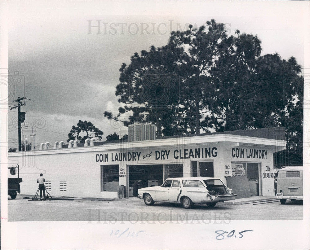 1966 St. Petersburg Florida Central Ave Coin Laundry Press Photo - Historic Images