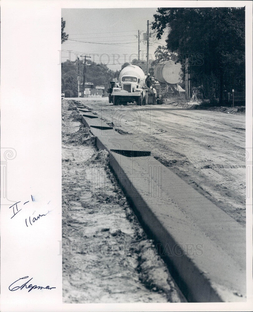 1977 Largo, Florida Chapman Heights Roadbed Paving Press Photo - Historic Images