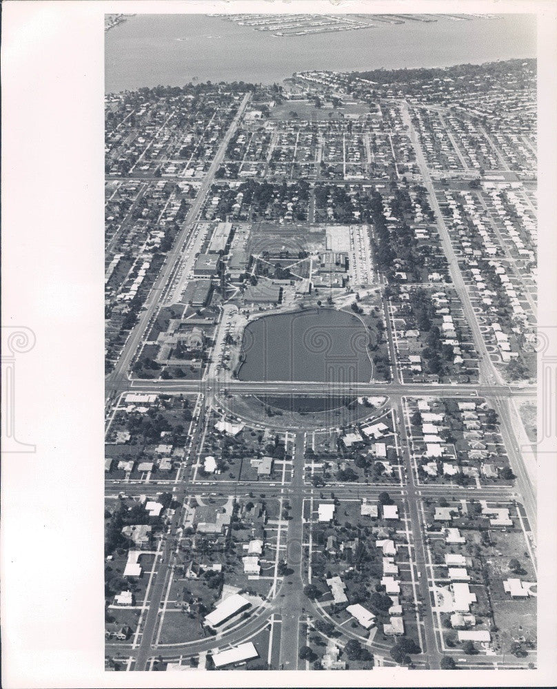 1965 St. Petersburg Florida Junior College/Eagle Lake Aerial View Press Photo - Historic Images