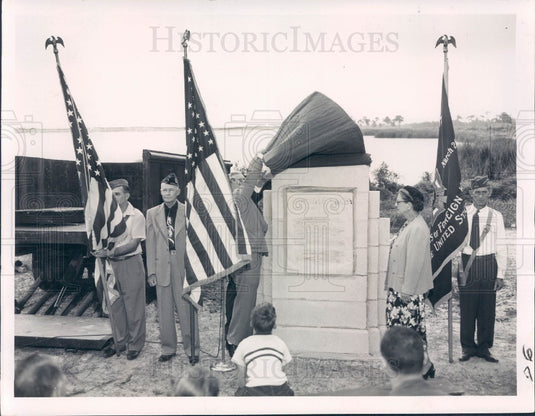 1952 Florida Lake Seminole Long Bayou Dam Dedication Press Photo - Historic Images