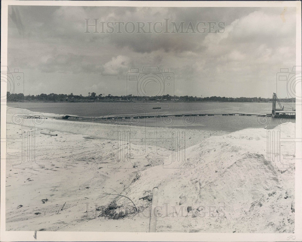 1950 Florida Lake Seminole Long Bayou Dam Press Photo - Historic Images