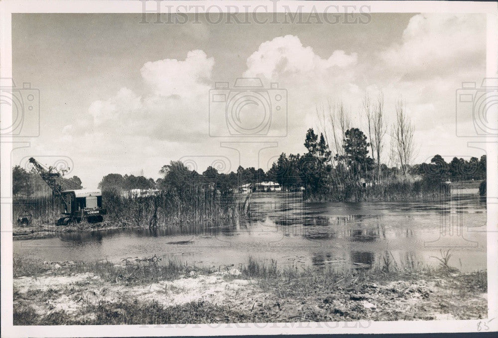 1950 St. Petersburg Florida Lake Pasadena Beautification Press Photo - Historic Images