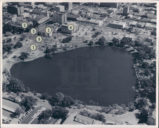 1970 St. Petersburg Florida Mirror Lake Area Aerial View Press Photo - Historic Images