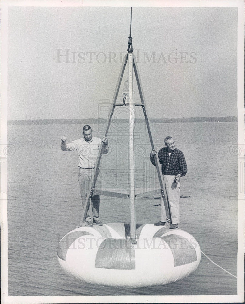 1968 Florida State University Buoy for Coastal Currents Study Press Photo - Historic Images