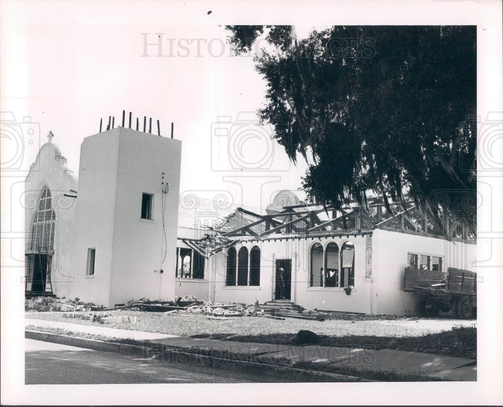 1965 Bradenton Florida Evangelical United Brethren Church Demolition Press Photo - Historic Images