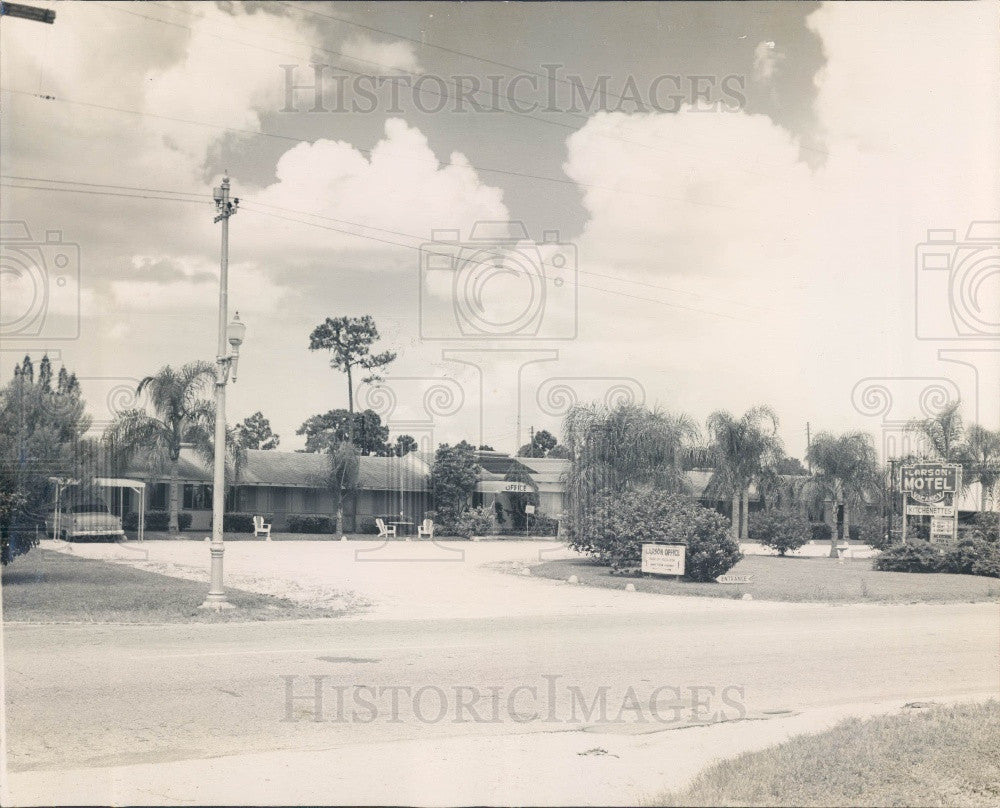 1959 St. Petersburg Florida Larson Motel Press Photo - Historic Images