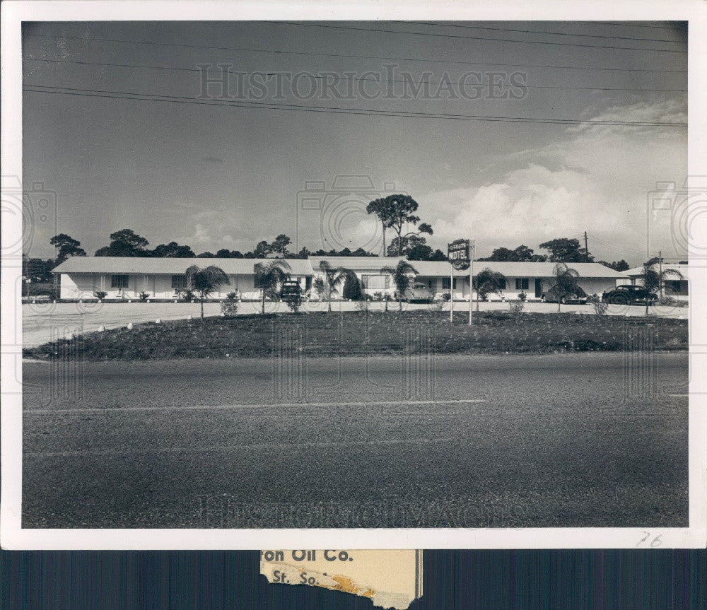 1951 St. Petersburg Florida Larson Motel Press Photo - Historic Images