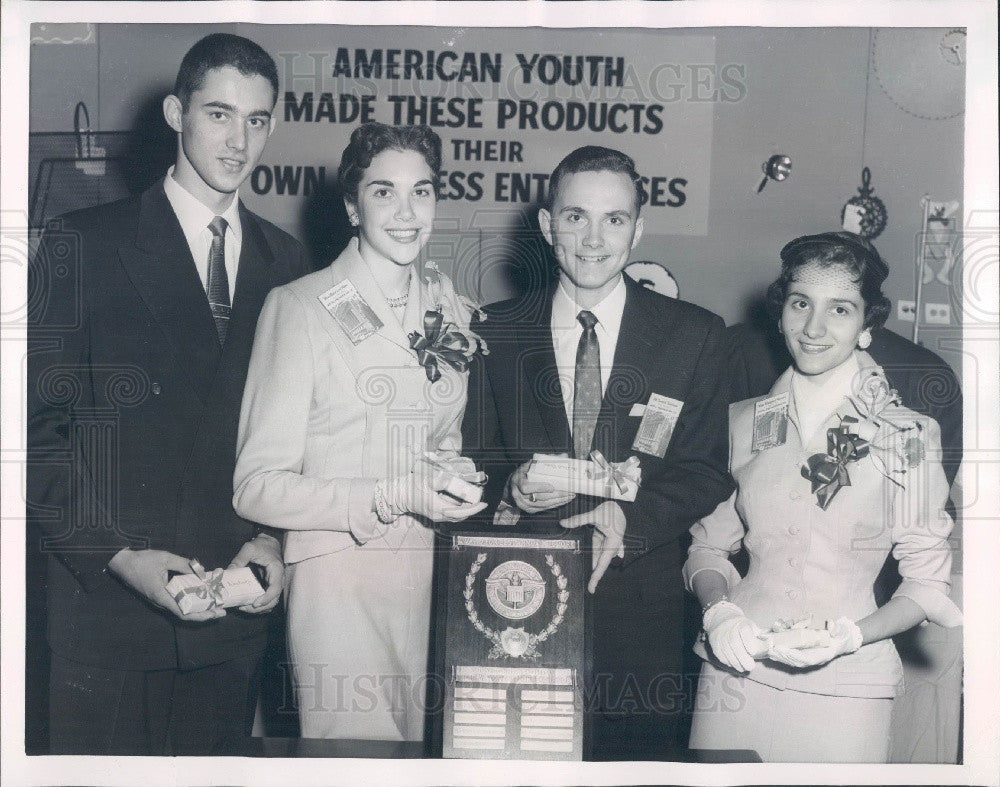 1956 Houston, Texas Junior Achievement Metal Engineering Co Members Press Photo - Historic Images