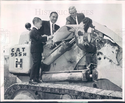 1964 Niles, Illinois Kenron Awning & Window Plant Groundbreaking Press Photo - Historic Images