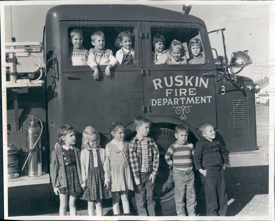 1966 Ruskin, Florida Fire Safety Demonstration Press Photo - Historic Images