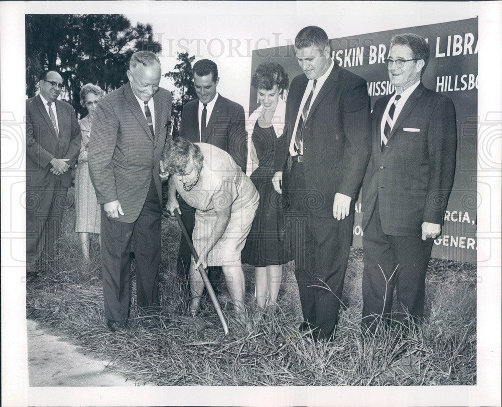 1965 Ruskin, Florida Library Groundbreaking Press Photo - Historic Images