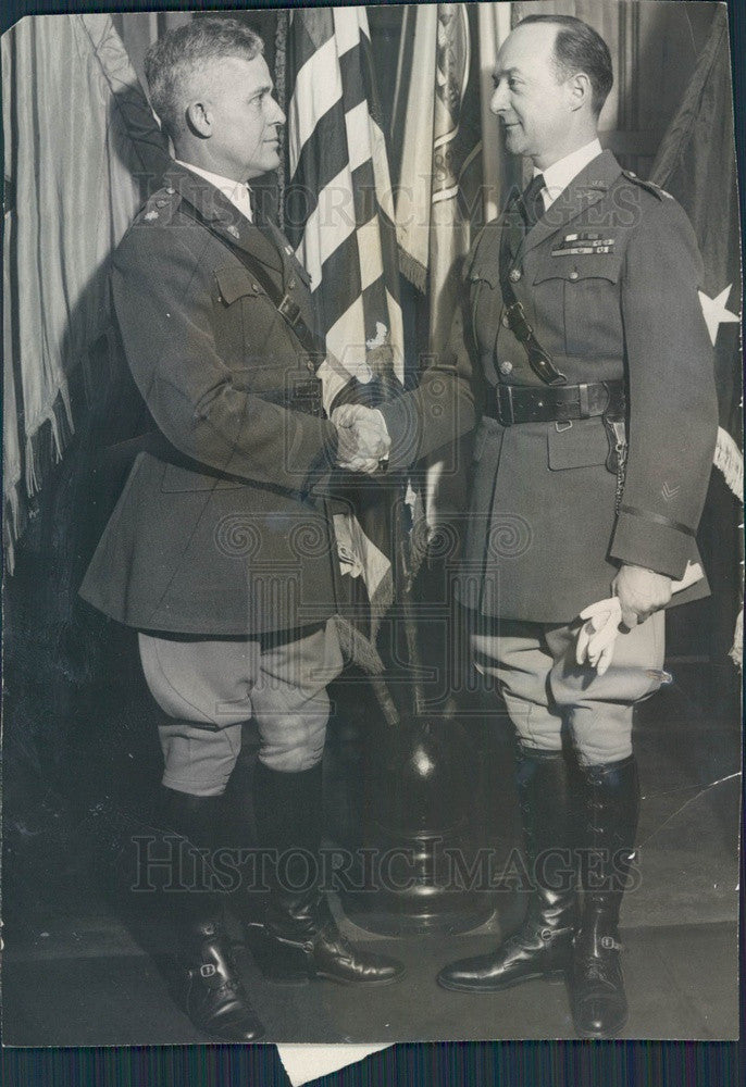 1929 US Military Academy Commandants Campbell Hodges & RC Richardson Press Photo - Historic Images