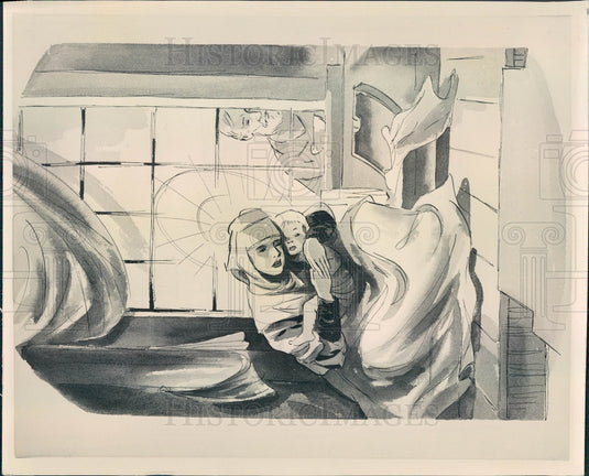 1949 Author Fulton Oursler The Greatest Story Ever Told Illustration Press Photo - Historic Images