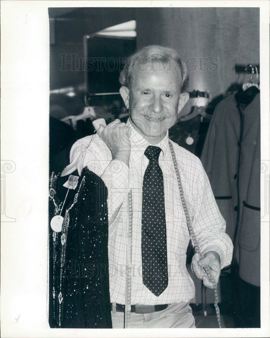 1987 Women's Fashion Designer Adolfo at Saks Fifth Ave in Chicago Press Photo - Historic Images