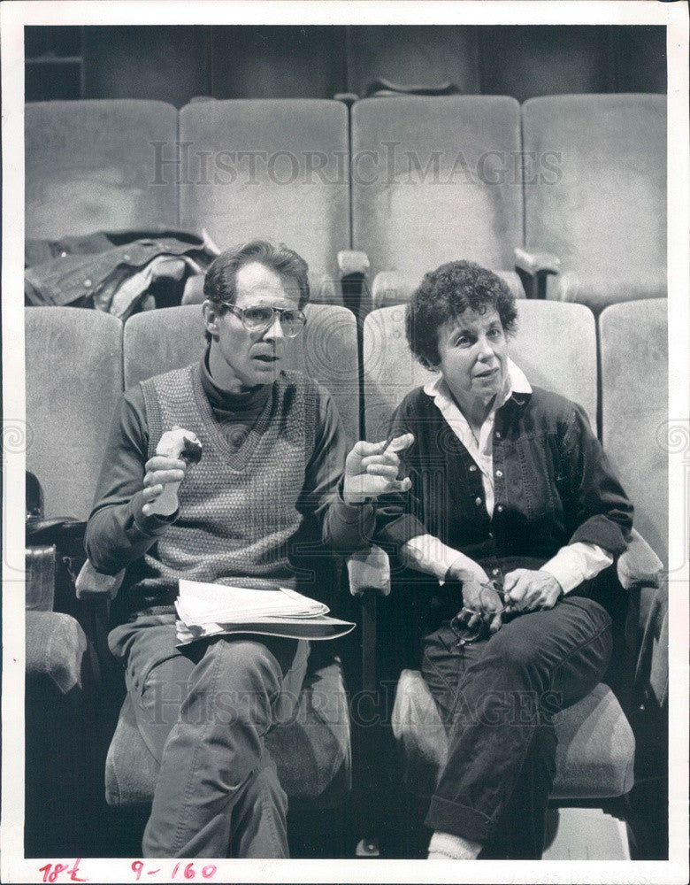 1985 Denver, Colorado Playwright Tom DeMers &amp; Sylvia Drake Press Photo - Historic Images