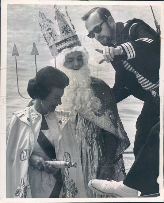 1967 Sarasota, Florida King Neptune John Wagner & Queen Athena Nan Press Photo - Historic Images